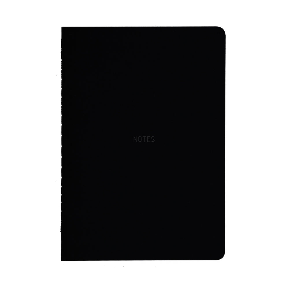 A5 SIZE NOTEBOOK  NOTES MATE FOILED COVER DETAIL, CARDBOARD COVER COLOR BLACK, INTERIOR DOTTED, ROUNDED CORNERS, VISIBLE SINGER STITCHING ON THE SPINE, INTERIOR PAPER IVORY-COLORED 90 GMS, ACID FREE PAPER MADE IN COLOMBIA BY MAKE2D